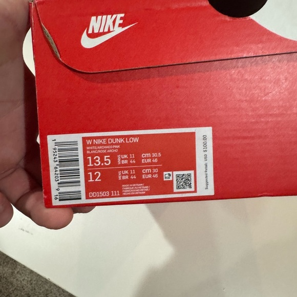 New Nike dunk cherry pink size 13 men’s shoes - Picture 6 of 6